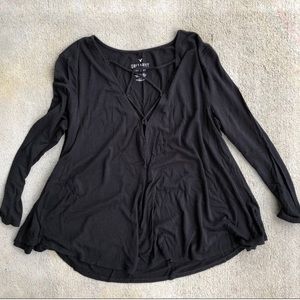 Soft & Sexy Strappy long sleeve top.